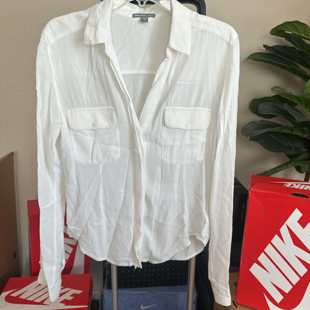 James Perse Classic White Shirt